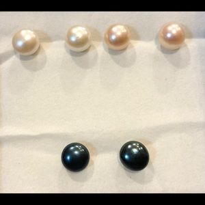 Pearl type earring set (#179&180)